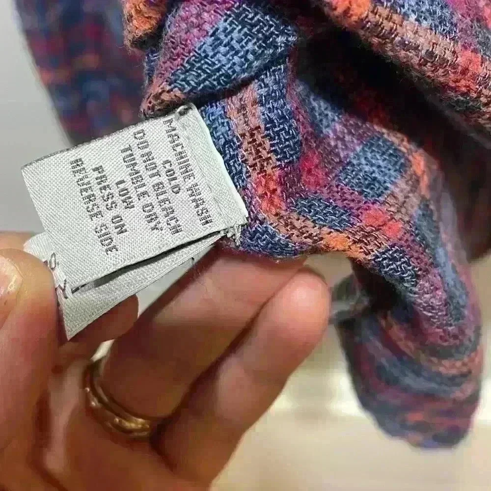 Carbon 2 Cobalt Women Wheaton Plaid Button Down Long Sleeve Shirt Size Small - Picture 6 of 11